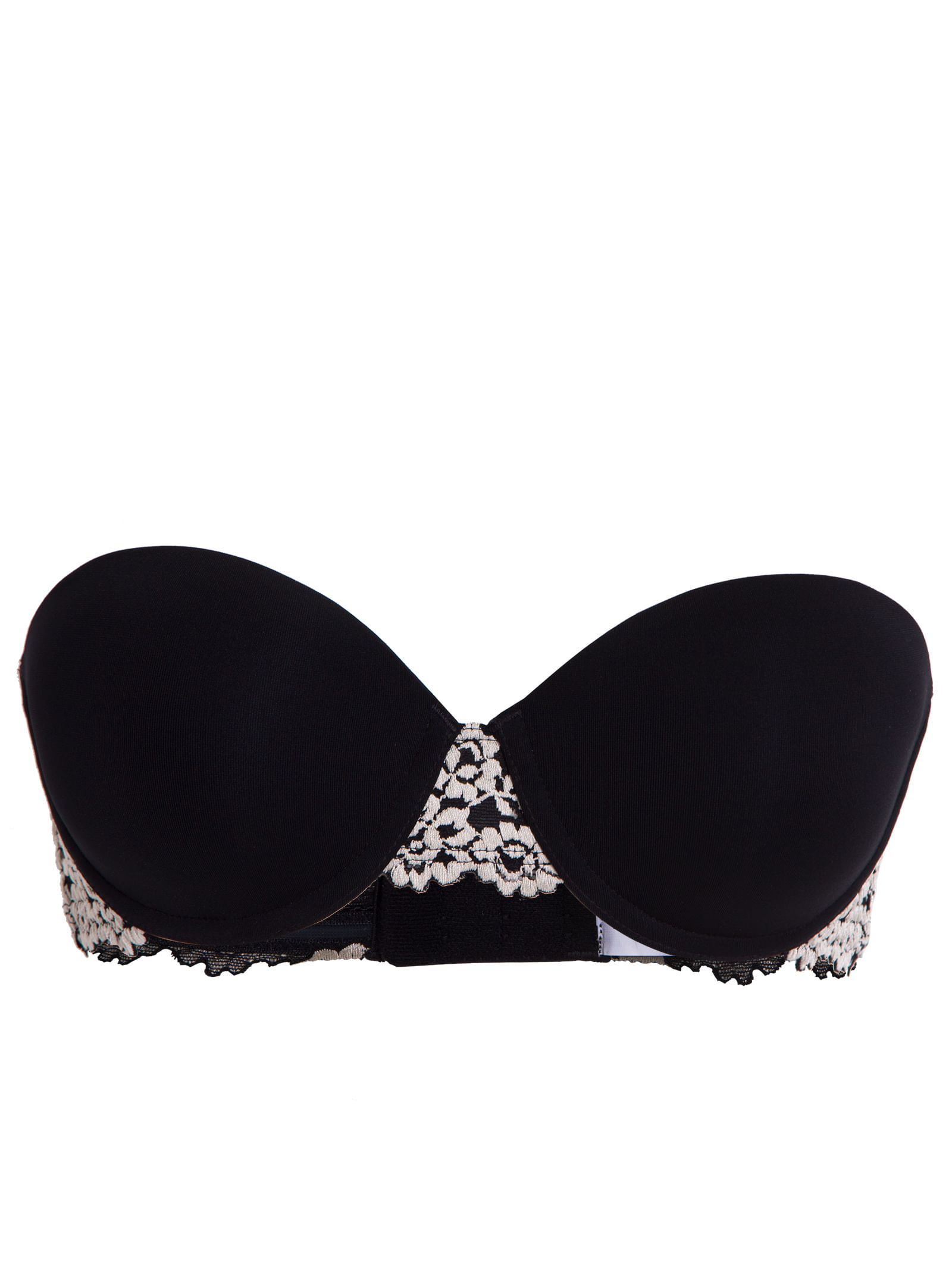 Sutiã Sem Alça Microfibra Embrace Lace Wacoal Preto