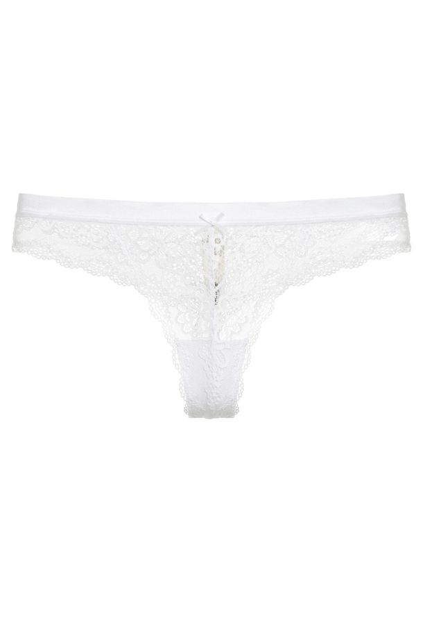 Calcinha Fio Renda At Night Branco
