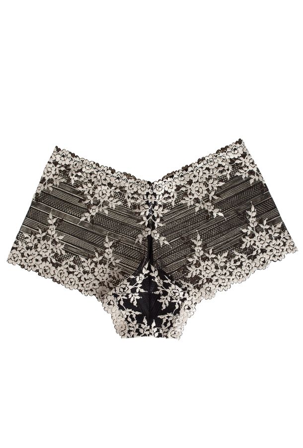 Calcinha Caleçon Renda Embrace Lace Wacoal Preto