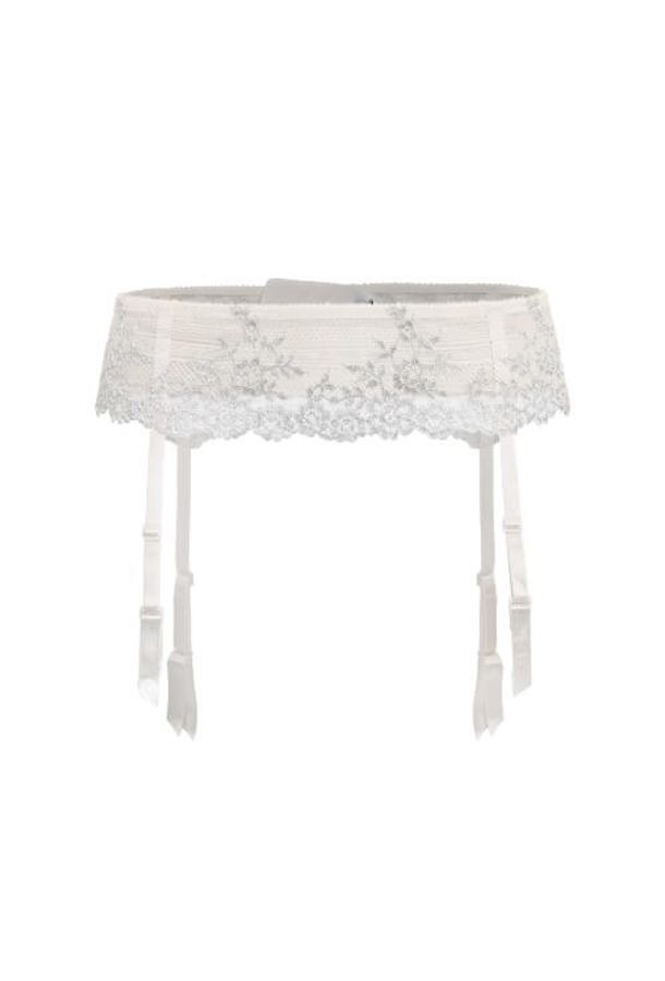 Cinta Liga Renda Embrace Lace Wacoal Branco Lurex