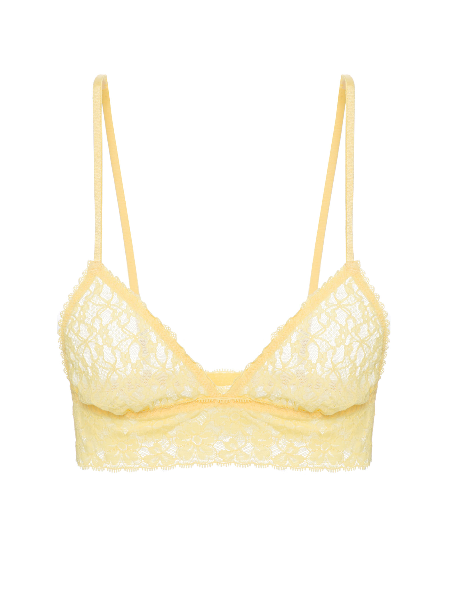 Sutiã Triângulo Renda Sweet Lace Amarelo