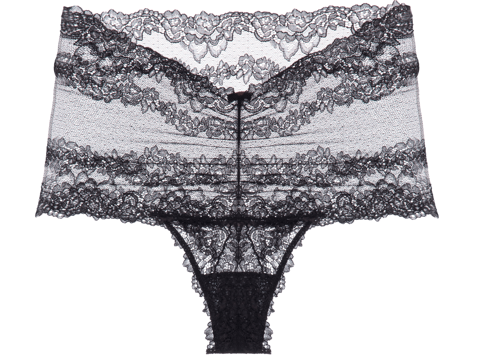 Calcinha Hot Pant Renda Signature Première Preto