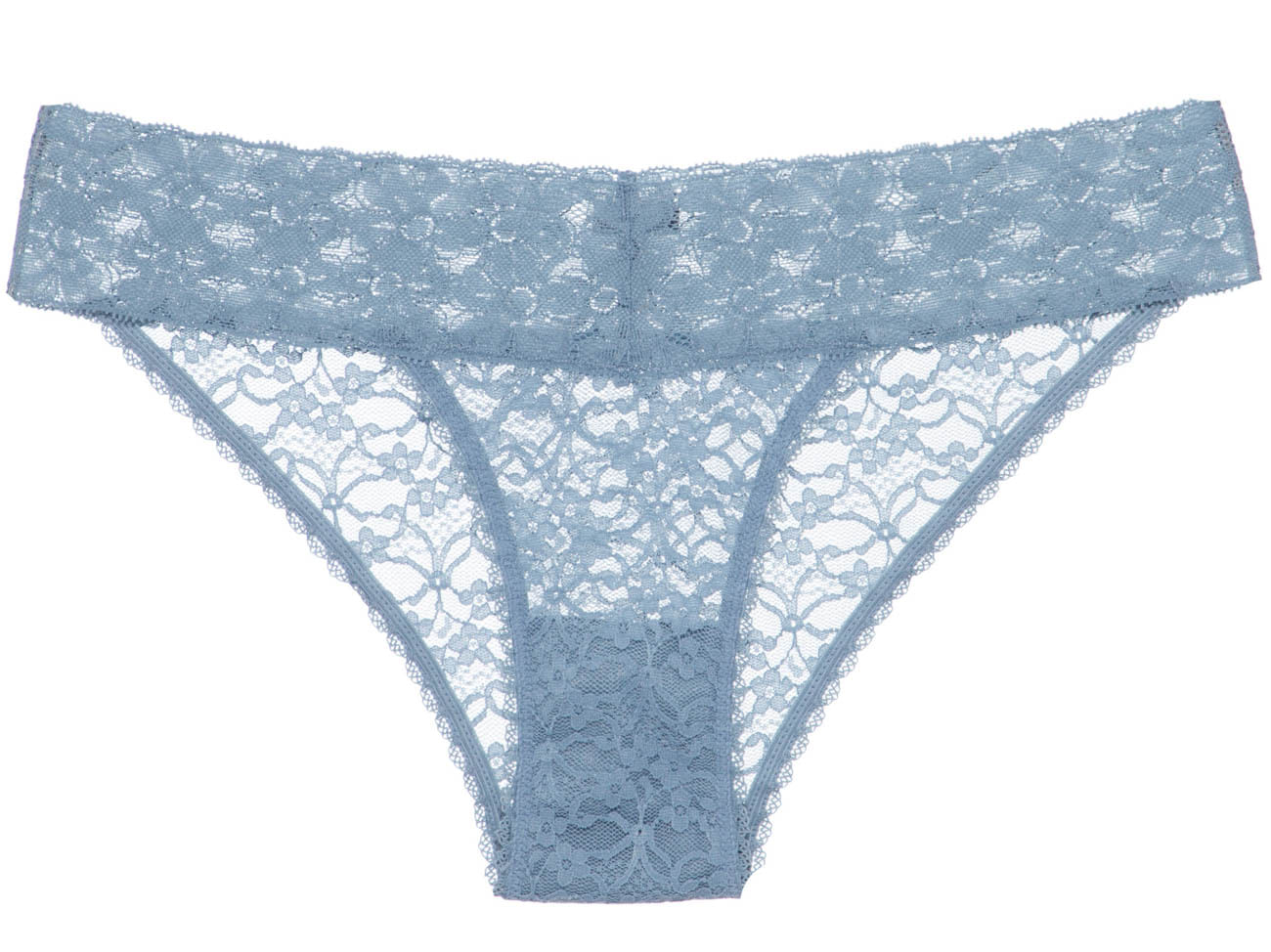 Calcinha Biquíni Renda Sweet Lace Azul Acinzentado