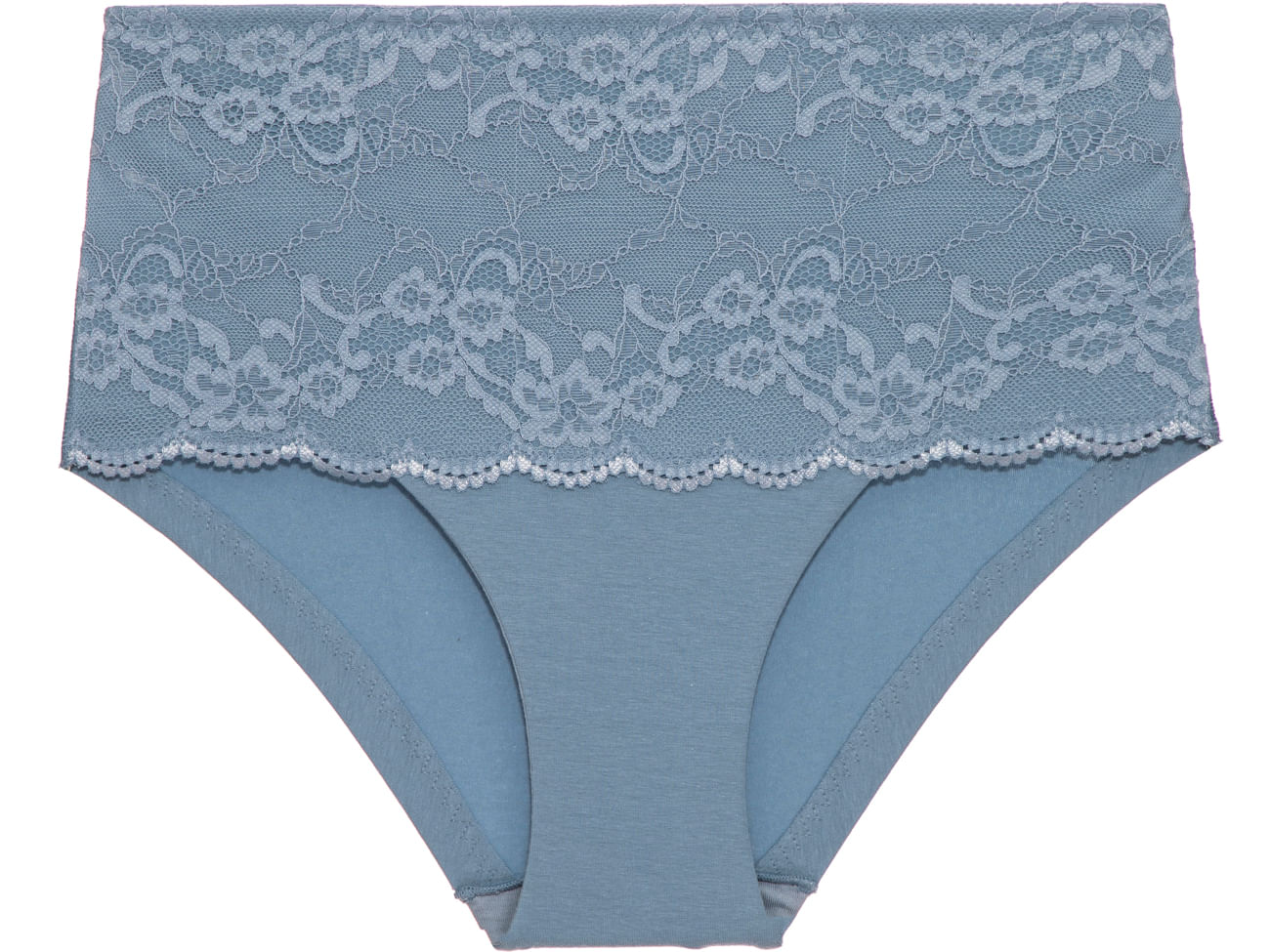 Calcinha Alta Algodão New Maternity Azul
