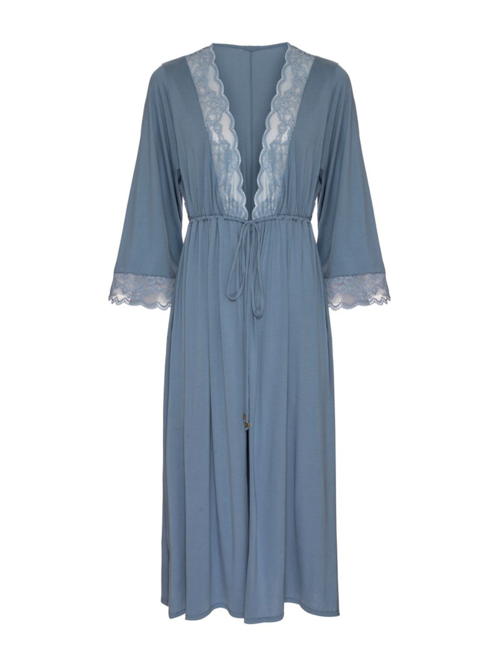 Robe Curto Manga Longa Micromodal New Maternity Azul