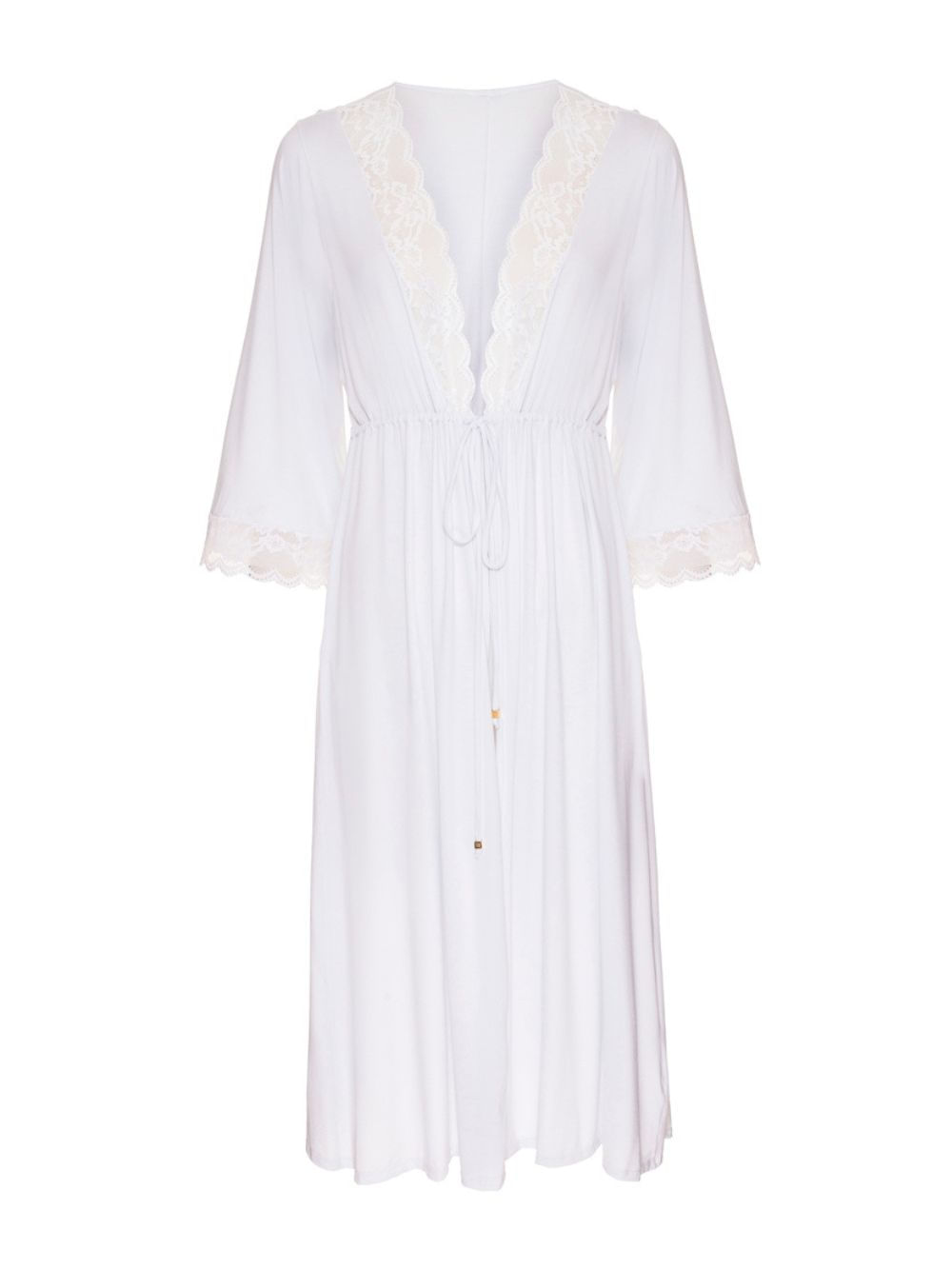 Robe Curto Manga Longa Micromodal New Maternity Branco