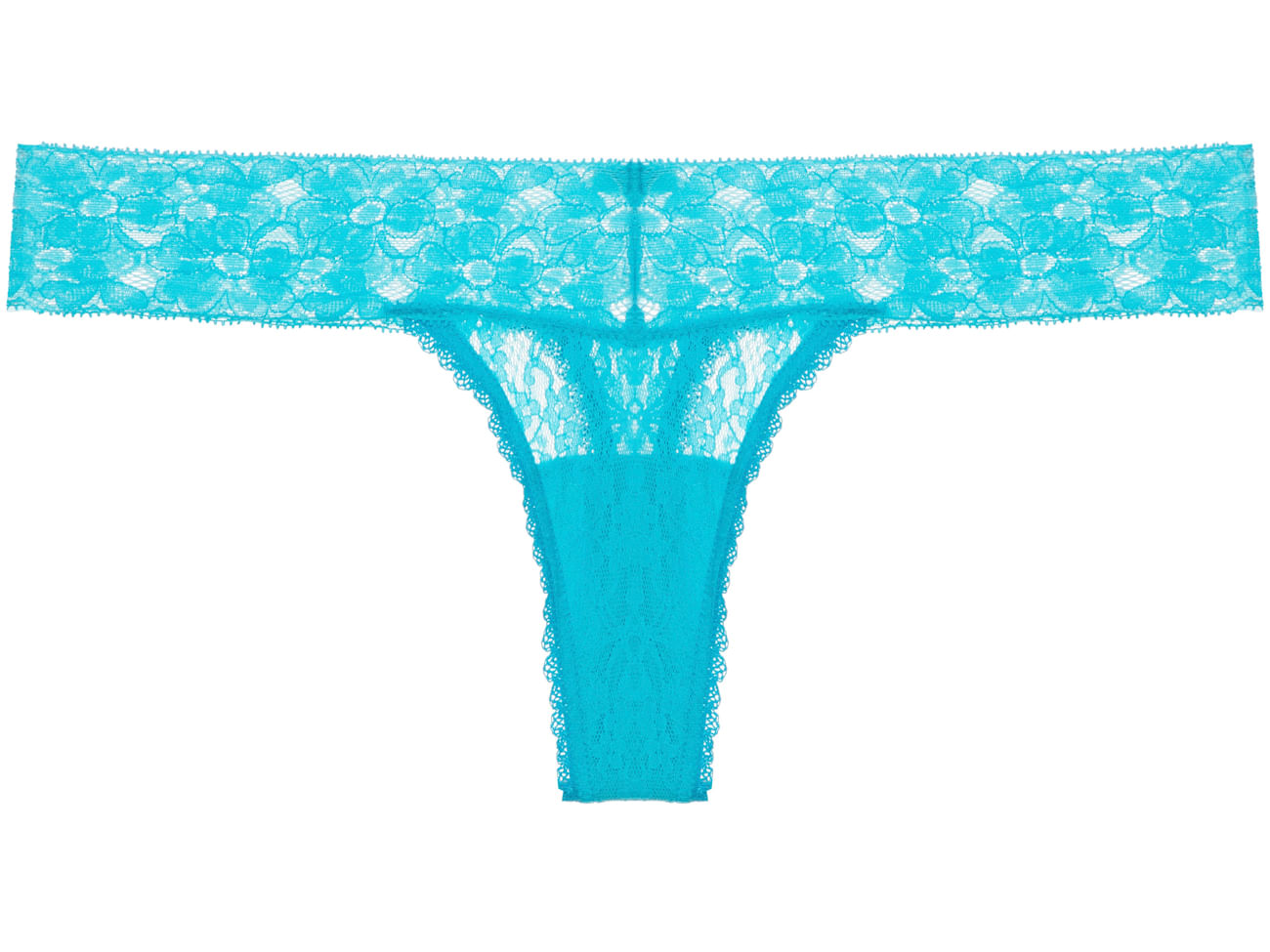 Calcinha Fio Renda Sweet Lace Azul Piscina