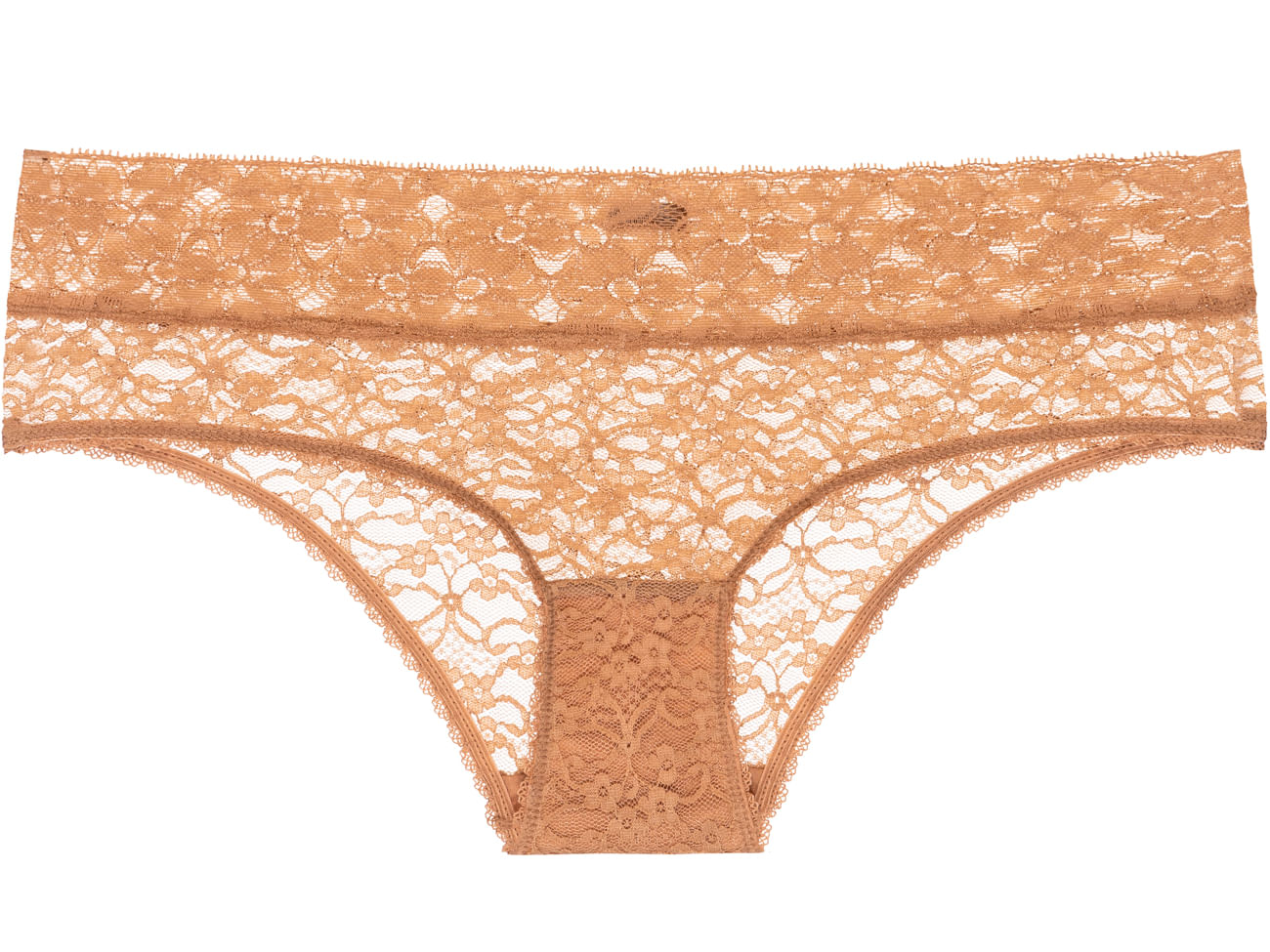 Calcinha Caleçon Renda Sweet Lace Caramelo