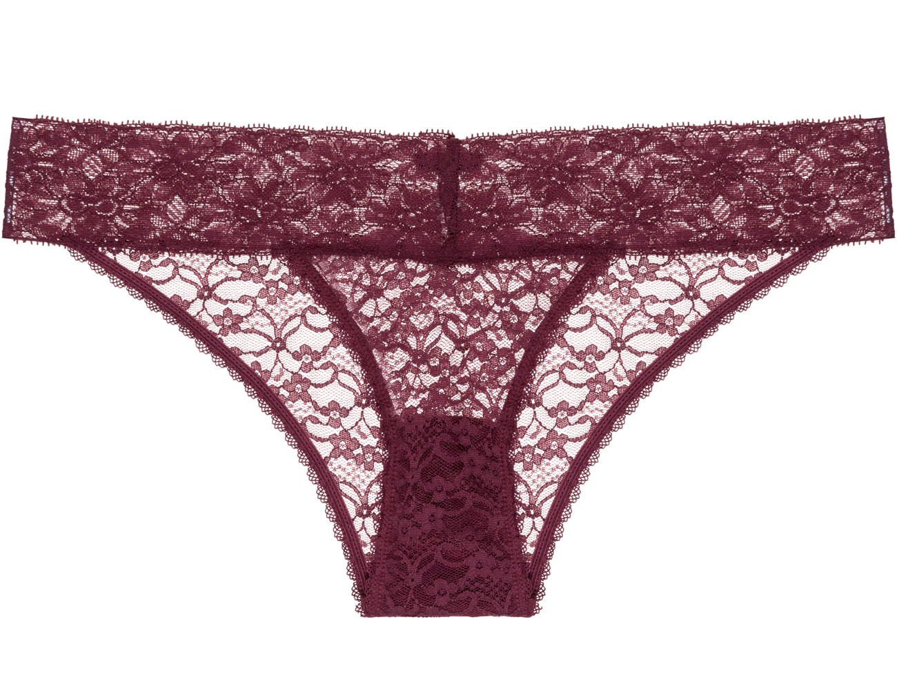 Calcinha Biquíni Renda Sweet Lace Vinho Escuro