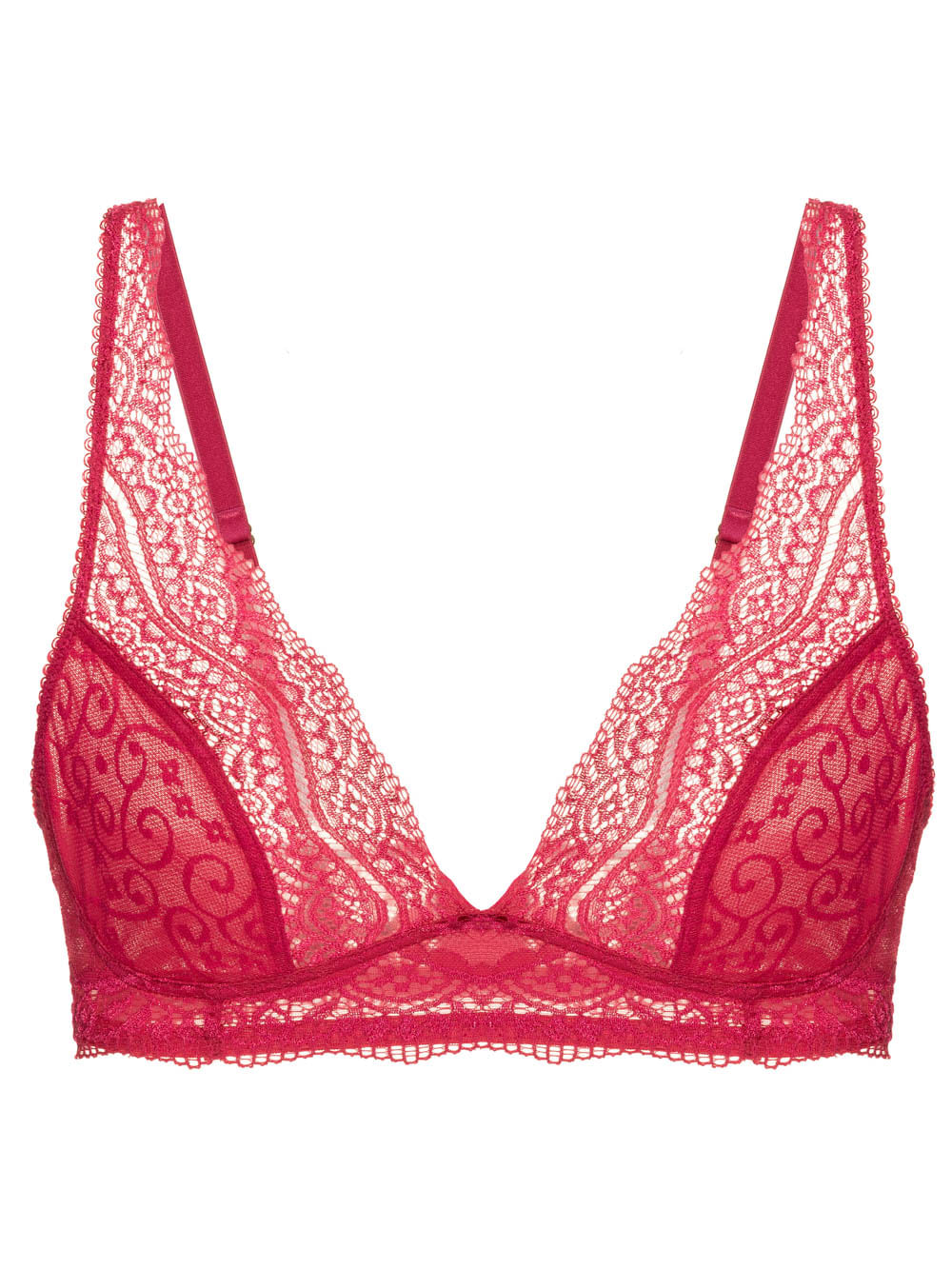 Sutiã Top Renda Love Lace Cereja