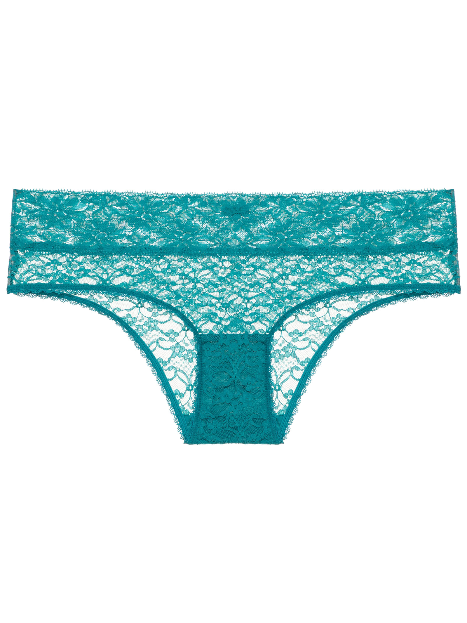 Calcinha Caleçon Renda Sweet Lace Verde Aqua
