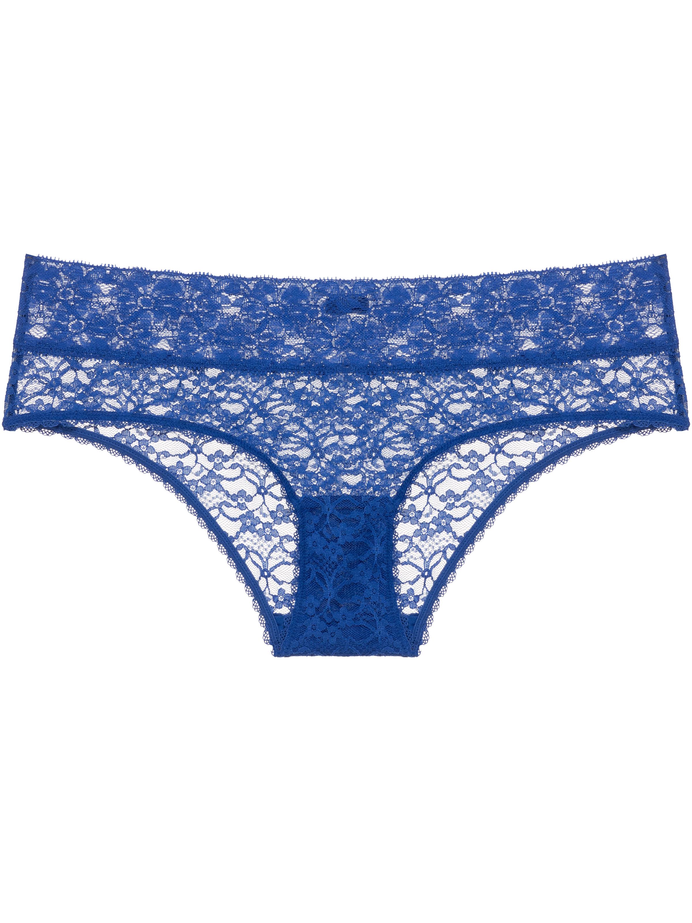 Calcinha Caleçon Renda Sweet Lace Azul Medio