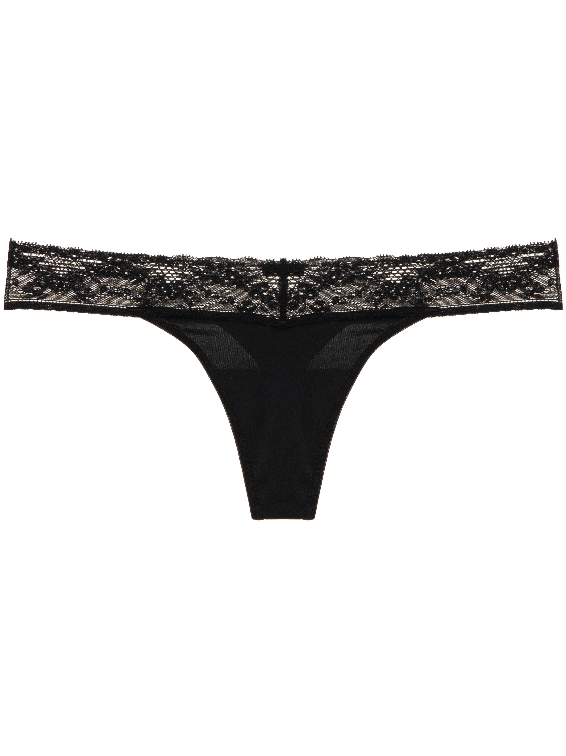 Calcinha Fio Microfibra Renda Pop Day Preto