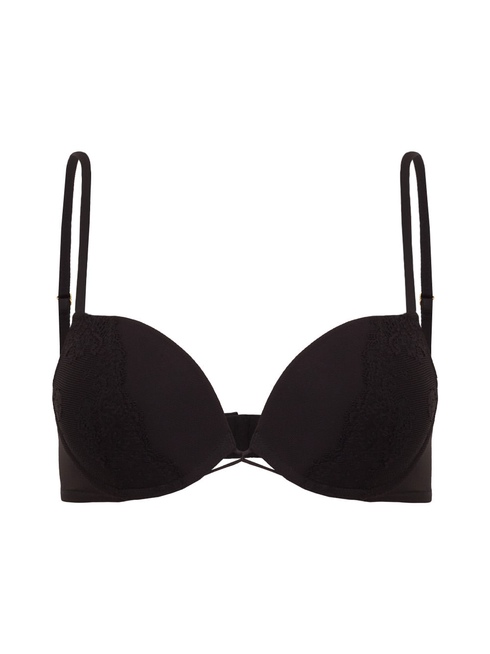 Sutiã Demi Bojo Up Renda Malva Preto