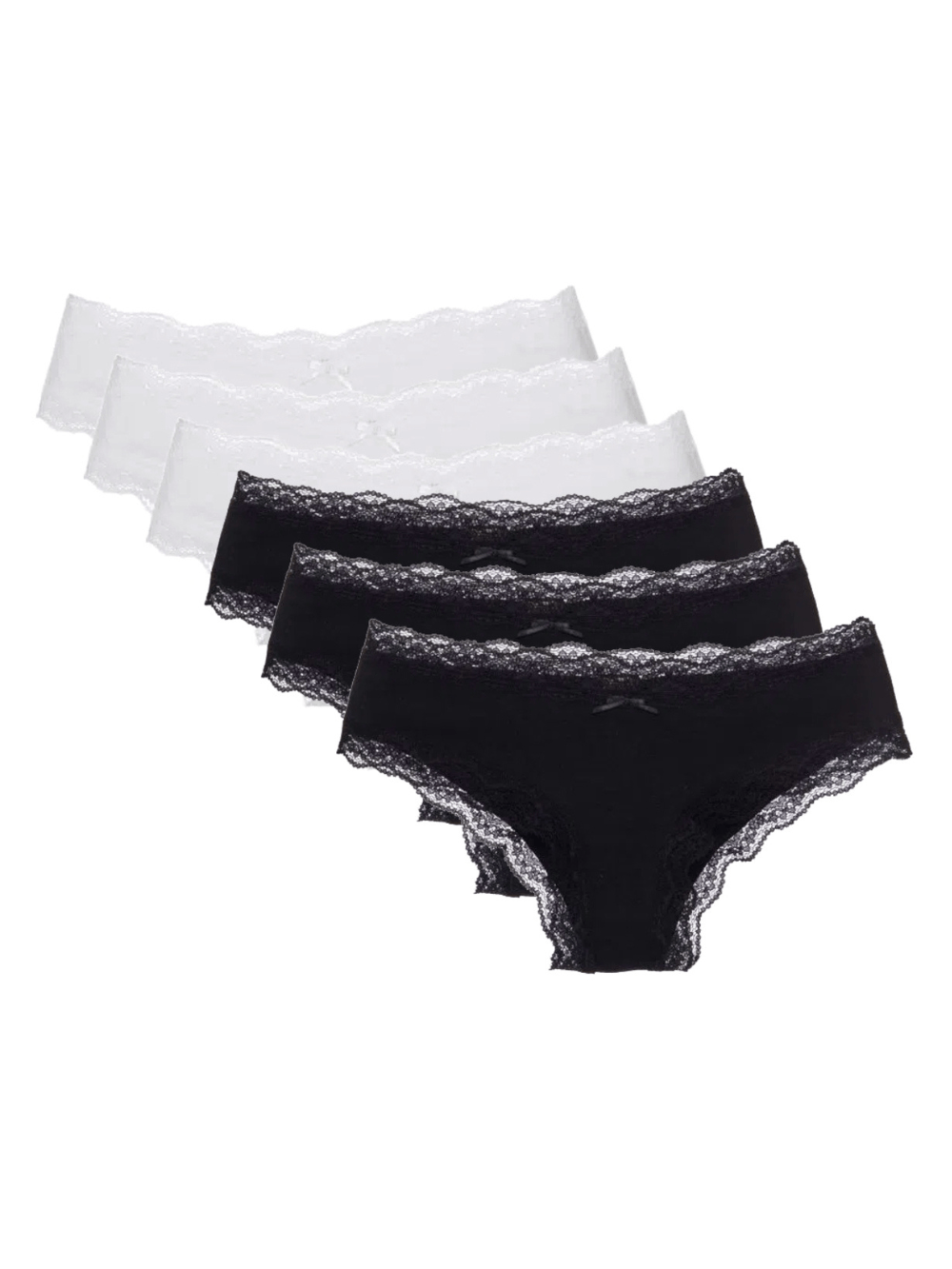 Kit 6 Calcinhas Boyshort Algodão Renda Pop Colors