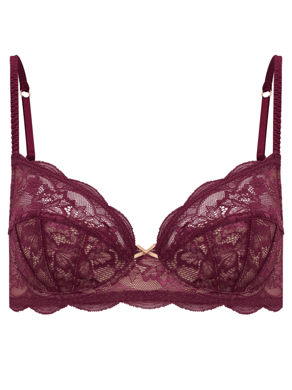 Sutiã Cobertura Total Underwire Renda Celine Uva