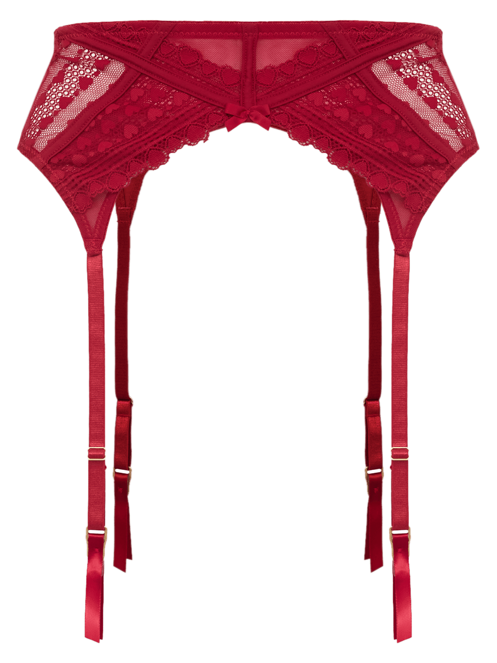 Cinta Liga Renda Tule Love Love Vermelho Rio Red