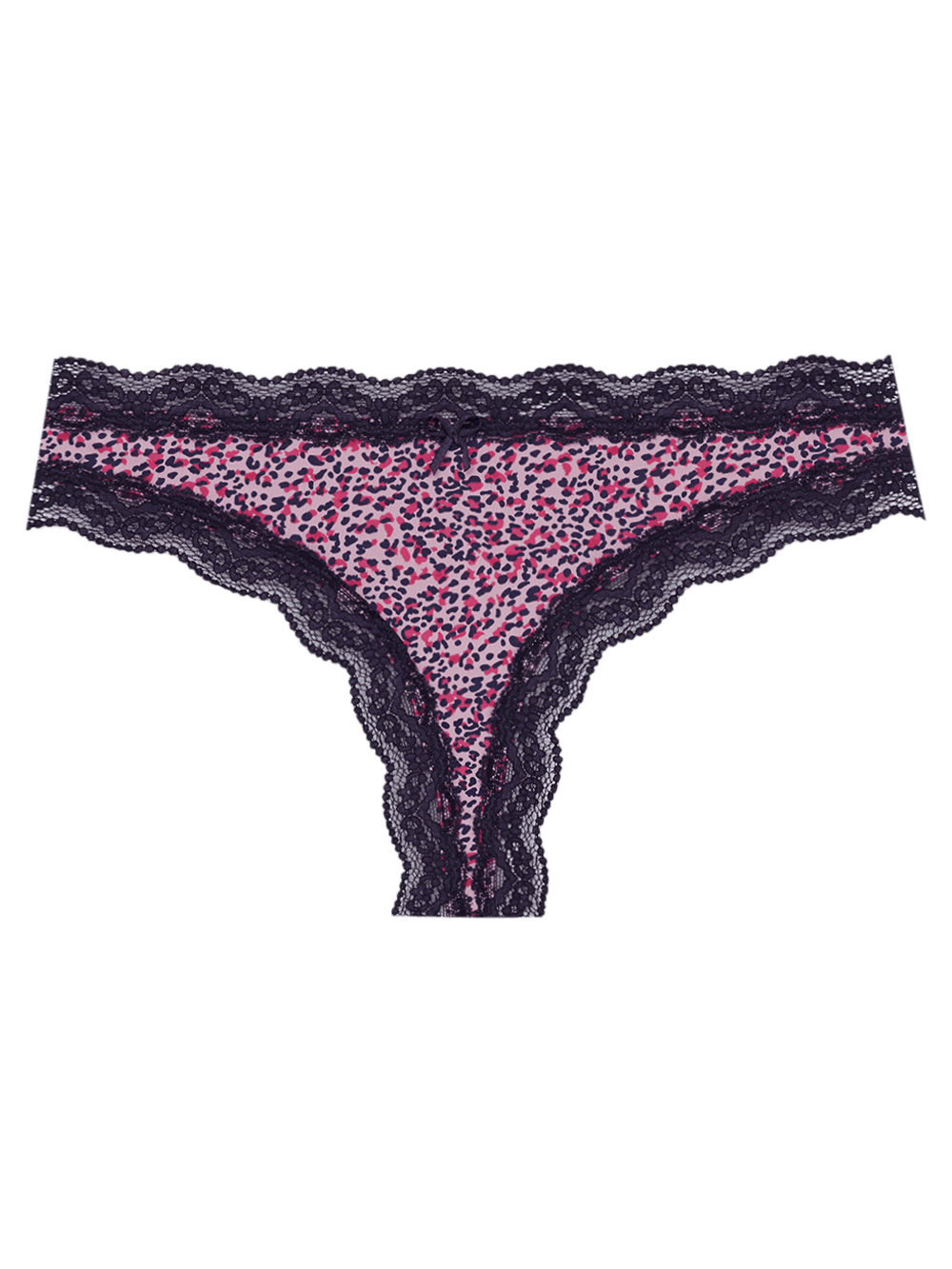 Calcinha Fio Microfibra Renda Pop Colors Fucsia/Evening Blue