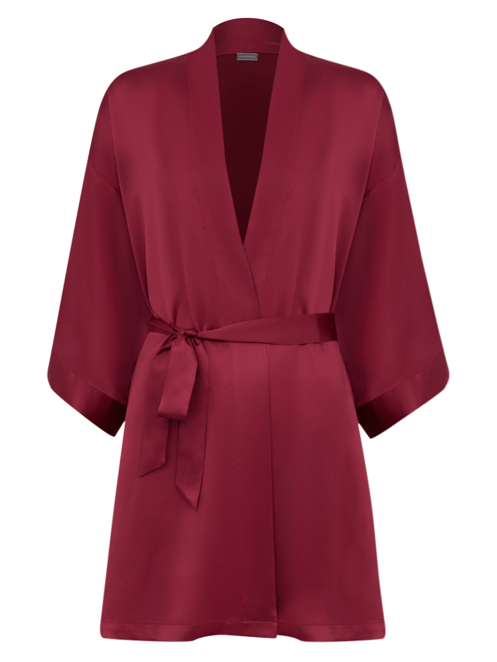 Robe Curto Manga Longa Cetim Bella Luna Sangria