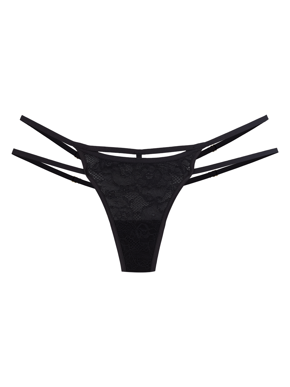Calcinha Fio String Renda Ballet Preto