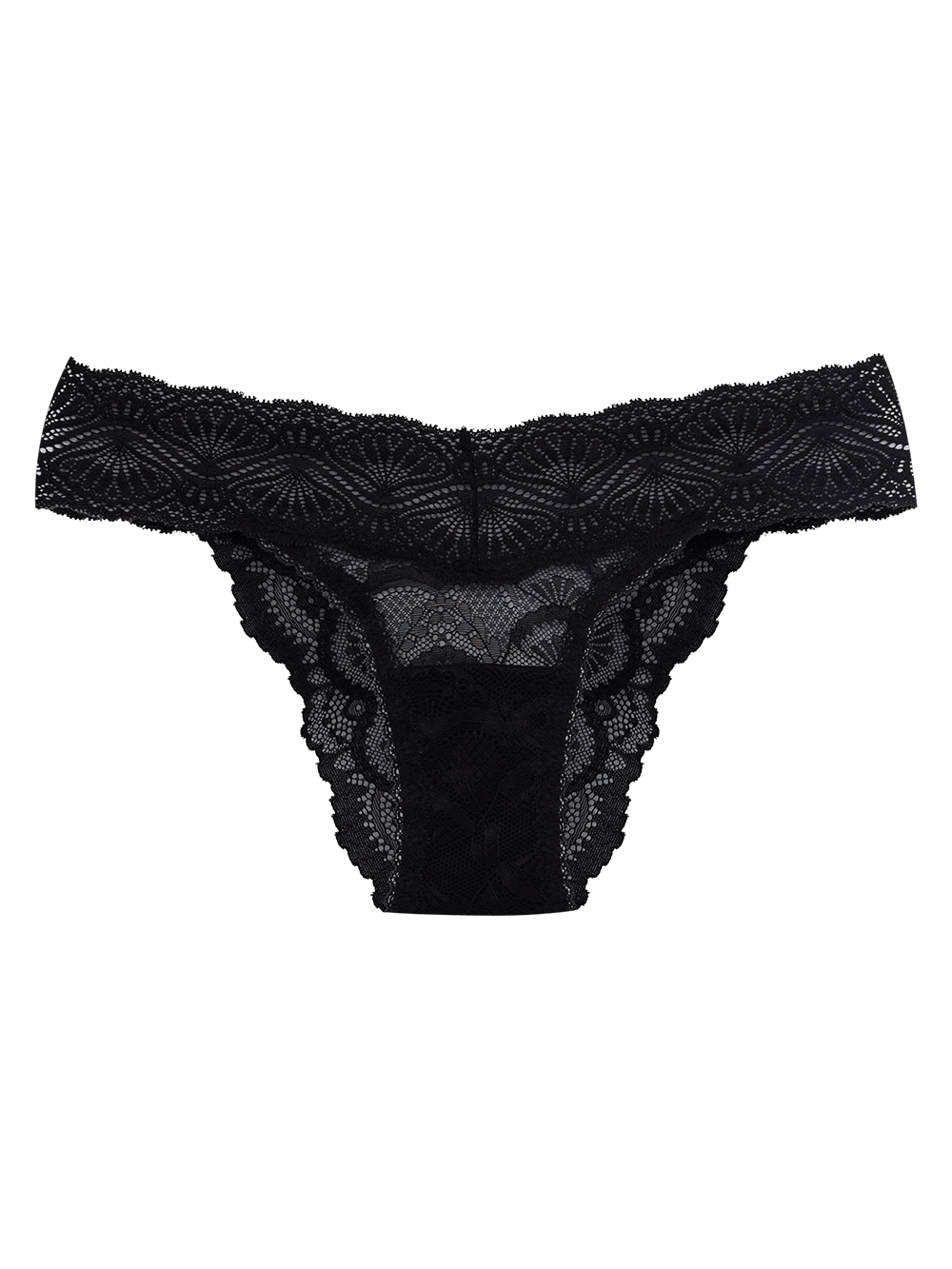 Calcinha Biquíni Renda Shiny Love Preto