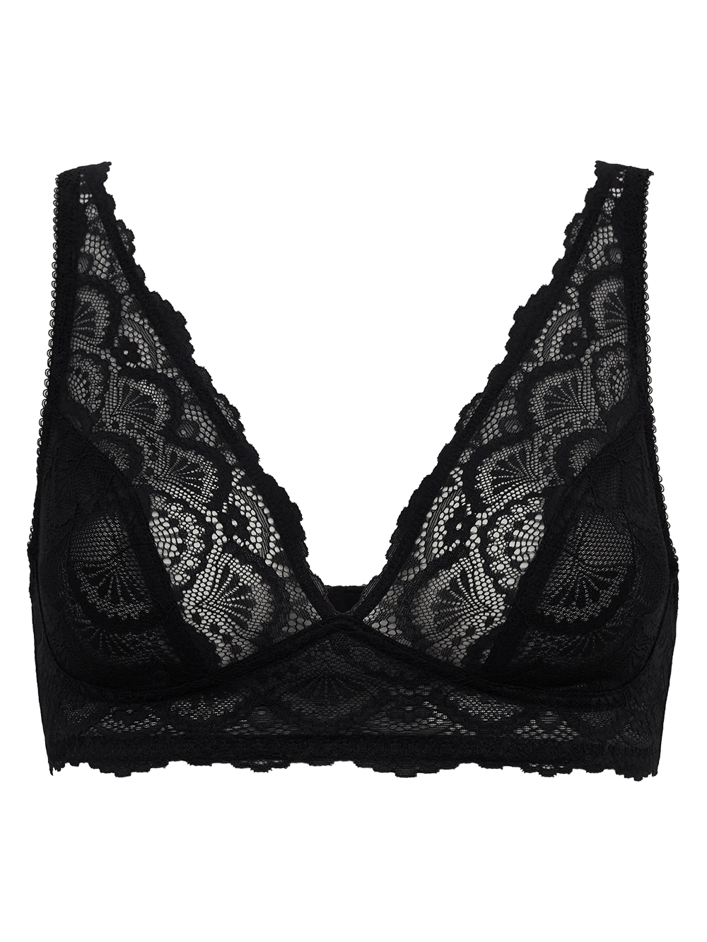 Sutiã Triângulo Renda Shiny Love Preto