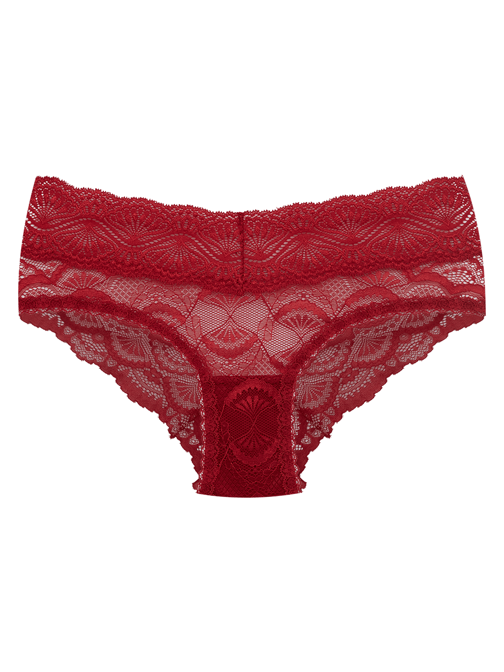 Calcinha Boyshort Renda Shiny Love Vermelho