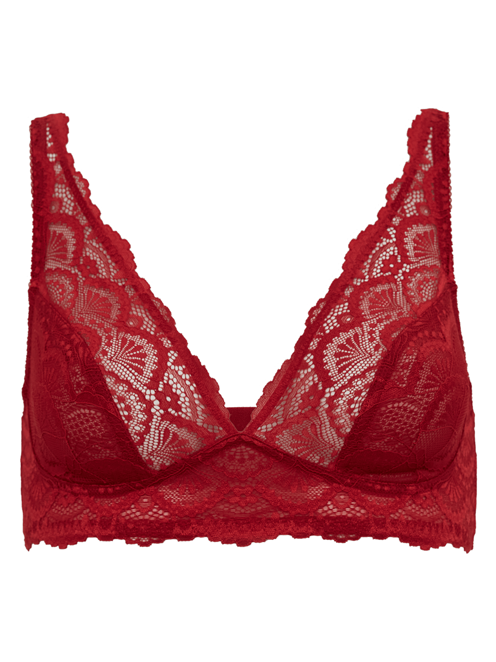 Sutiã Triângulo Renda Shiny Love Vermelho