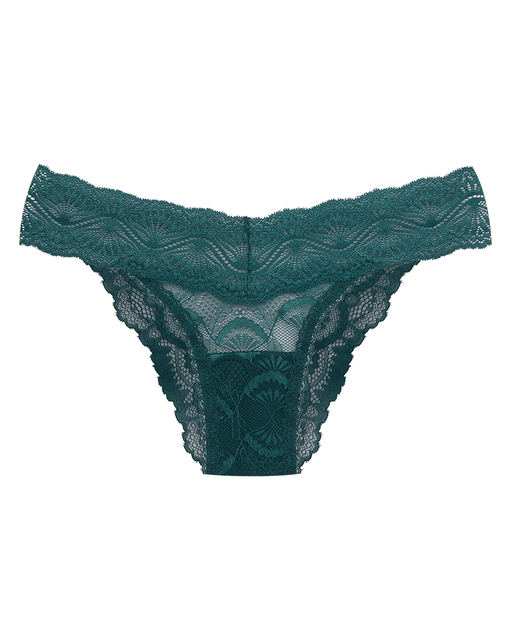 Calcinha Biquíni Renda Shiny Love Verde Escuro