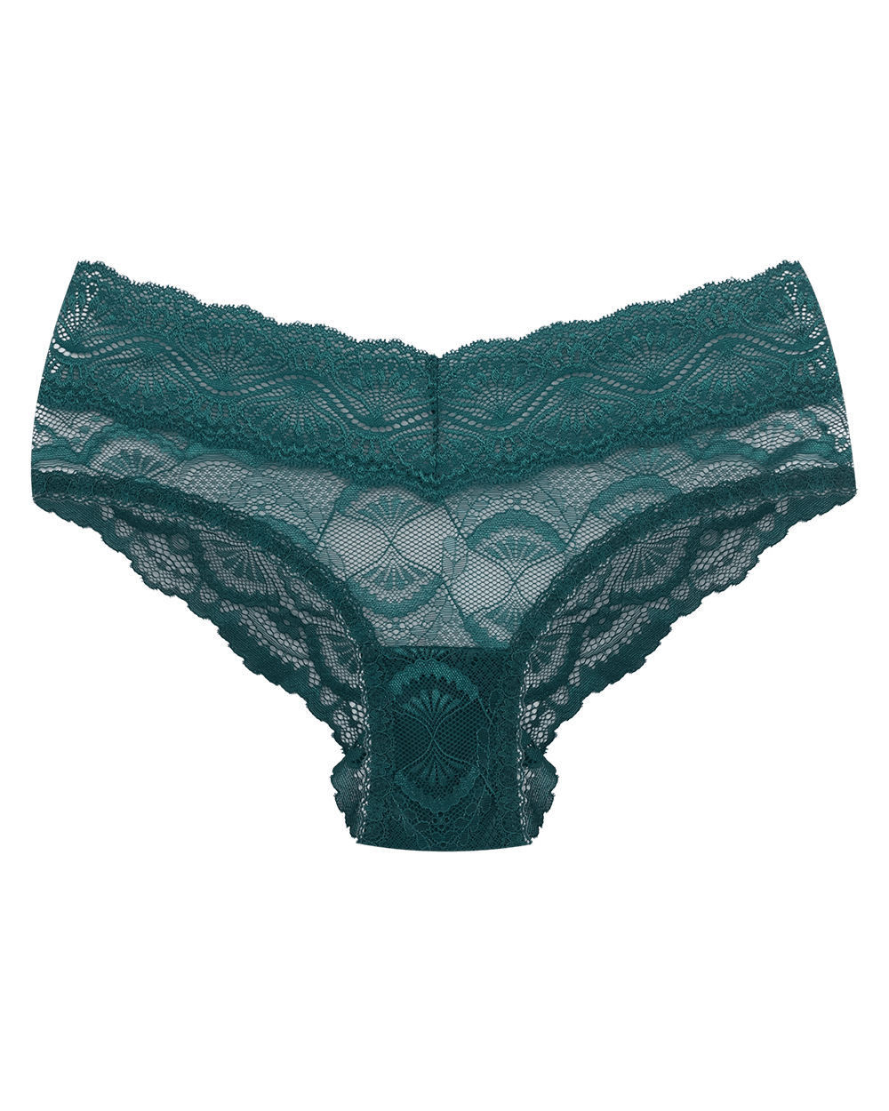 Calcinha Boyshort Renda Shiny Love Verde Escuro
