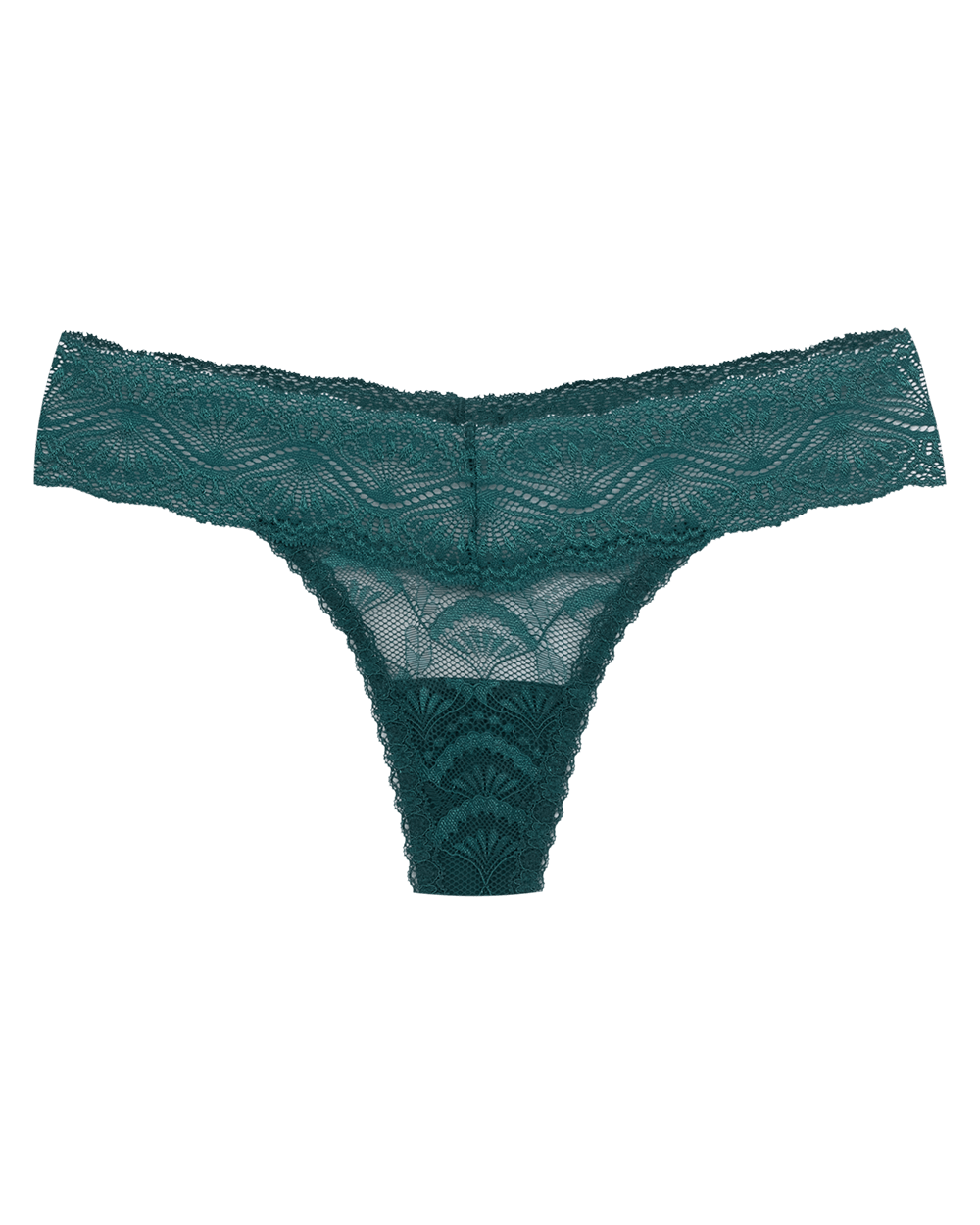 Calcinha Fio Renda Shiny Love Verde Escuro