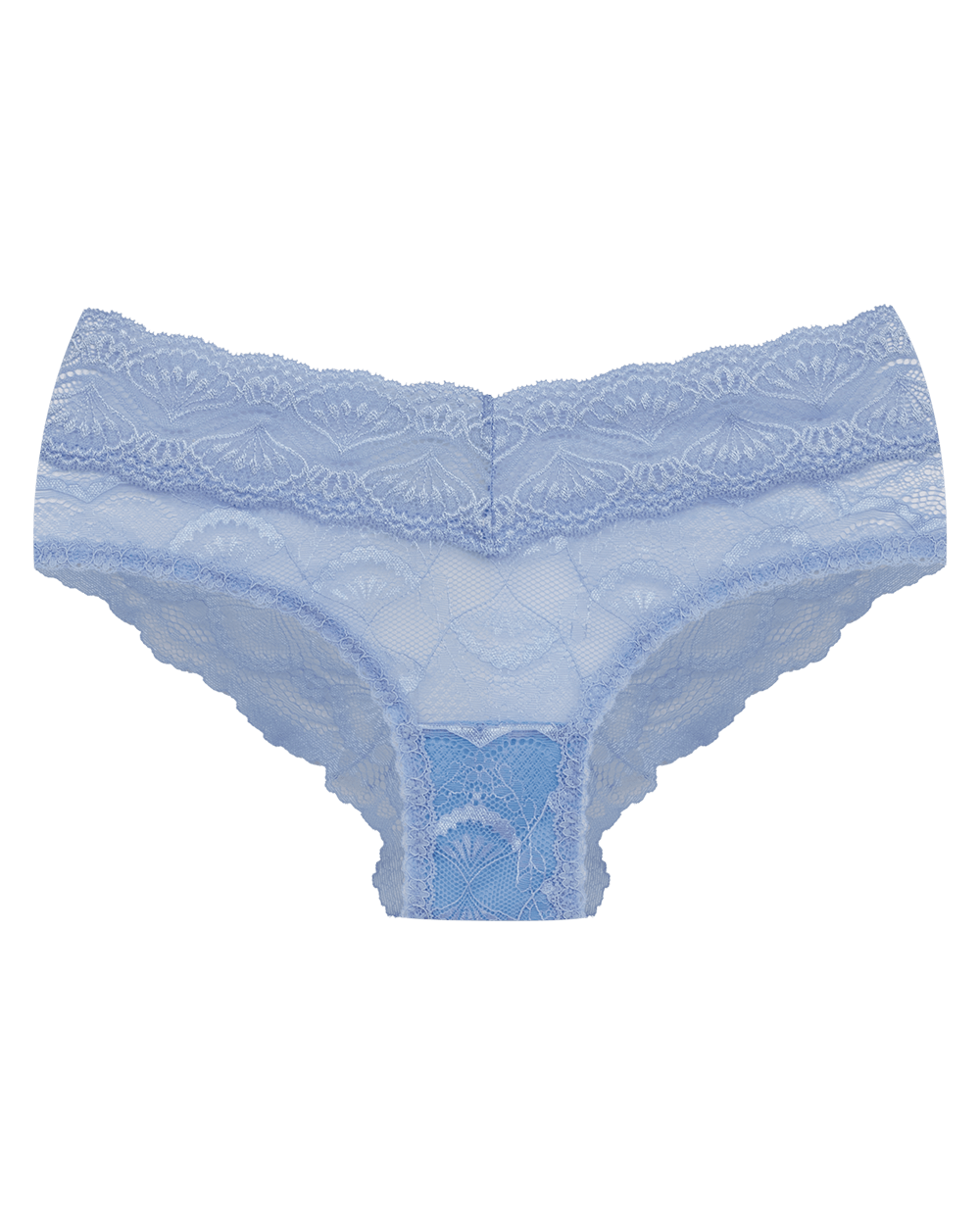 Calcinha Boyshort Renda Shiny Love Azul Bel Air