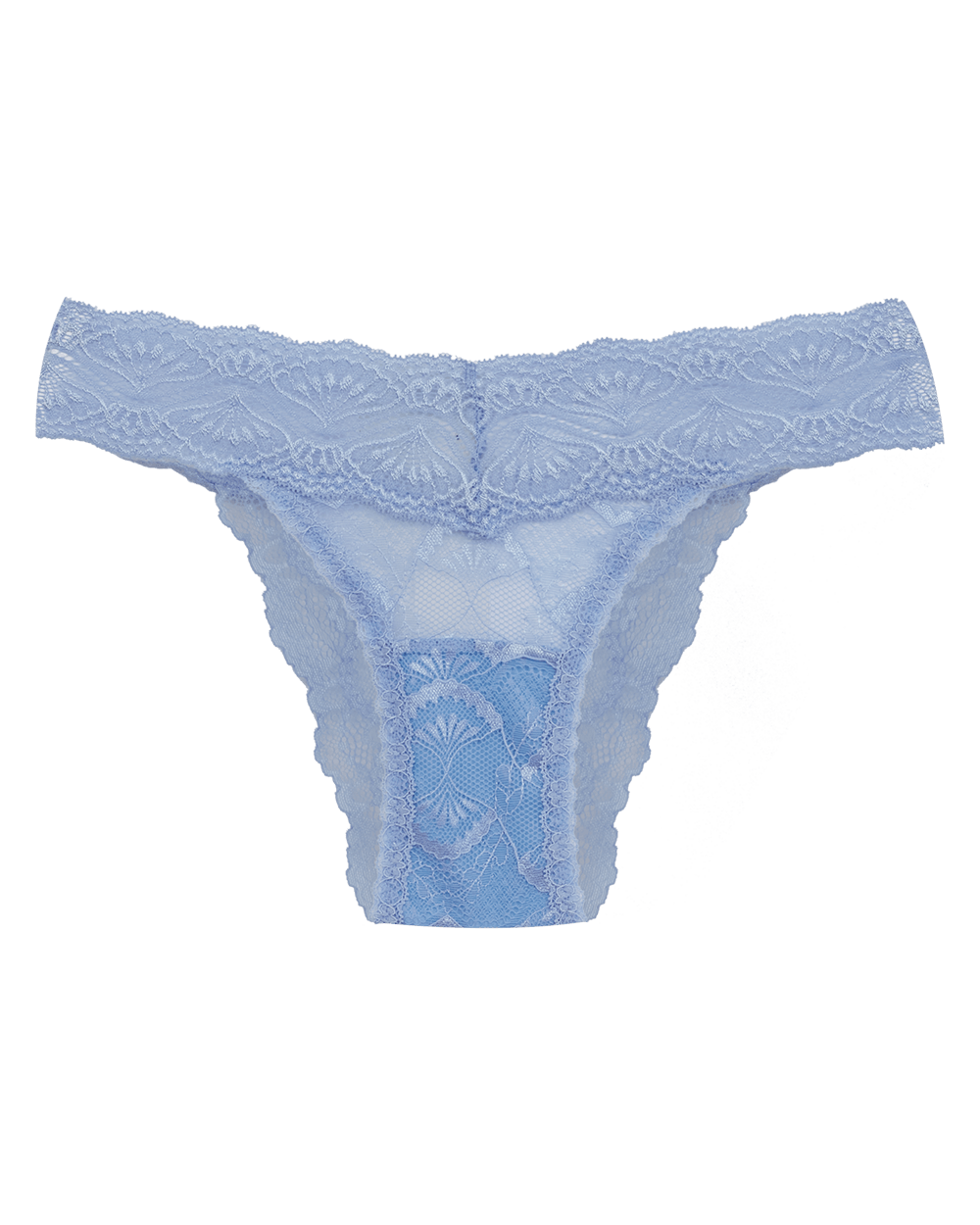 Calcinha Biquíni Renda Shiny Love Azul Bel Air