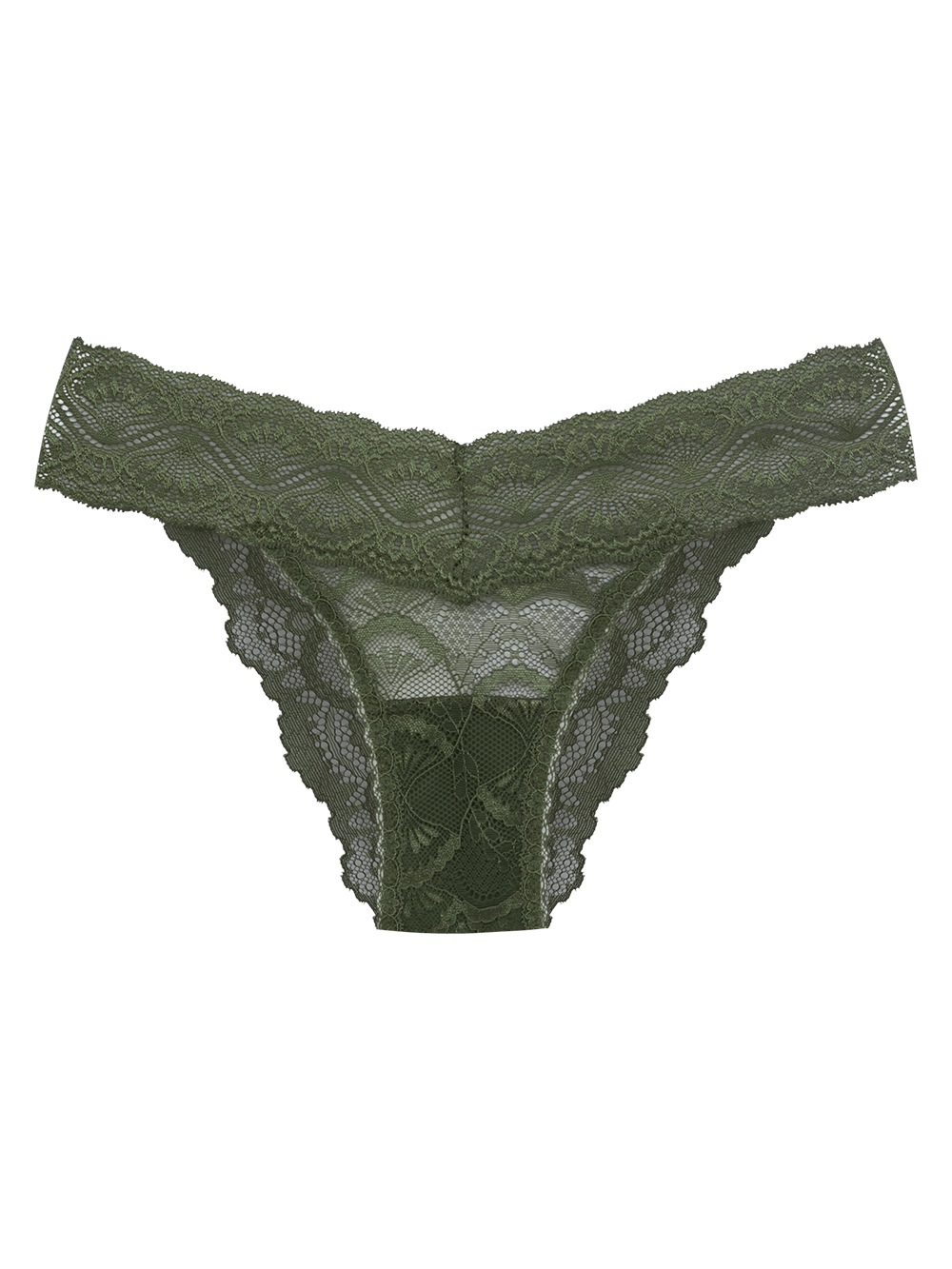 Calcinha Biquíni Renda Shiny Love Verde Bronze Green
