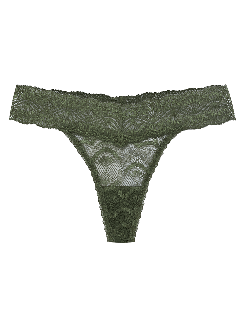 Calcinha Fio Renda Shiny Love Verde Bronze Green