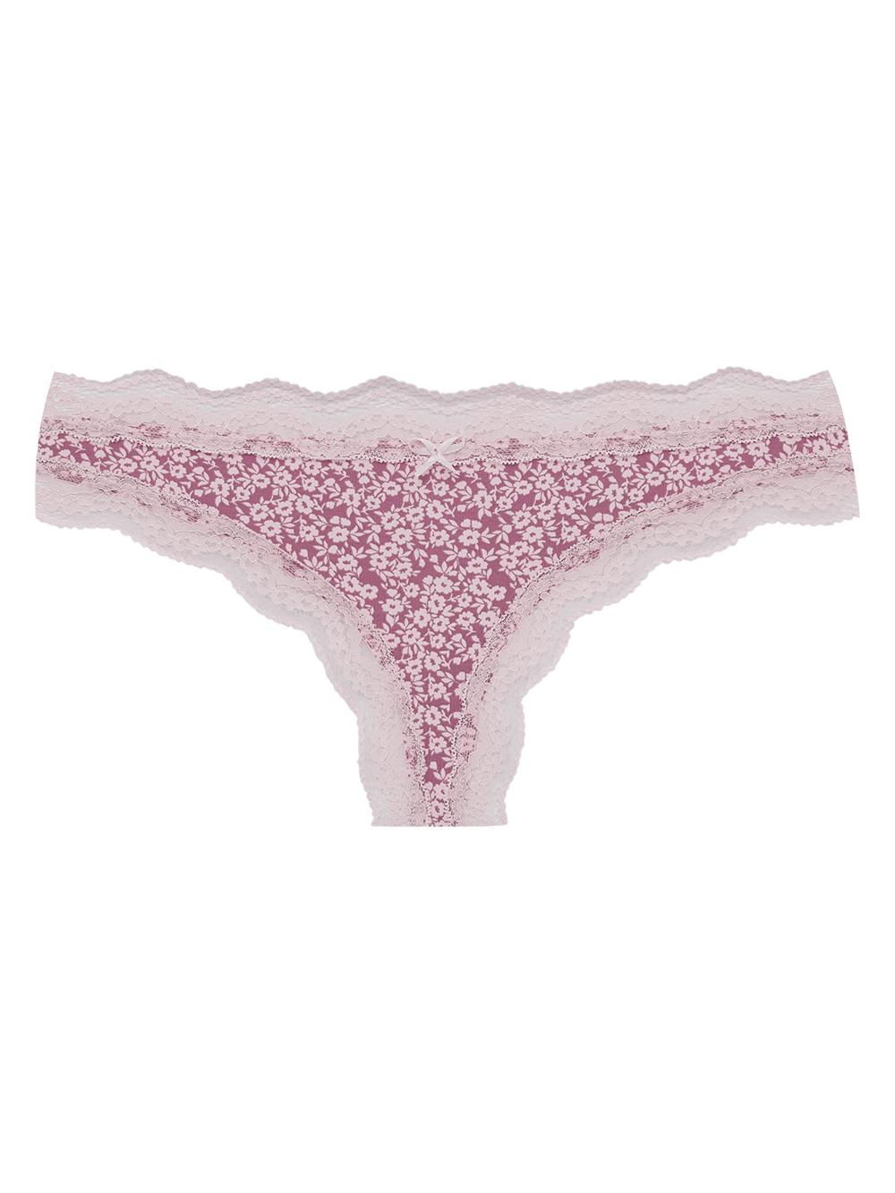 Calcinha Fio Microfibra Renda Pop Colors Floral Estampado