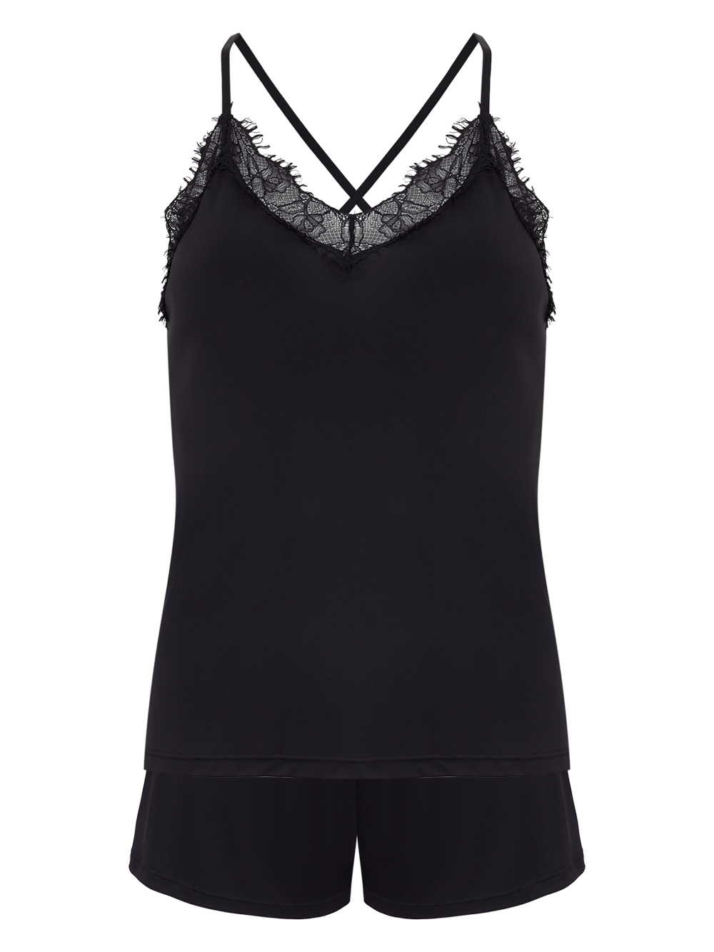 Shortdoll Liganete Renda Alala Preto
