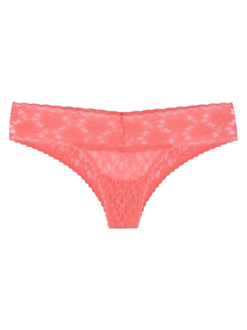 Calcinha Biquíni Renda Sweet Lace Coral Sunkist Coral