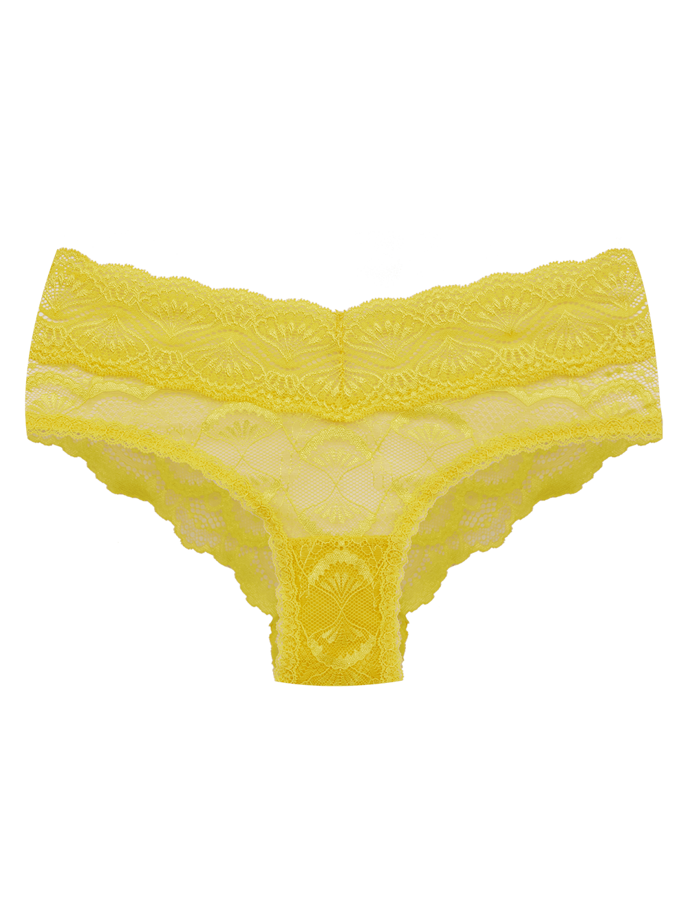 Calcinha Boyshort Renda Shiny Love Amarelo Maize