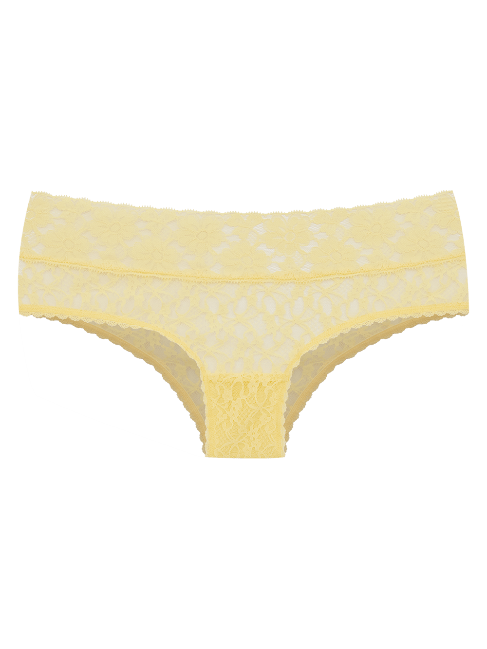 Calcinha Caleçon Renda Sweet Lace Amarelo Banana Crepe