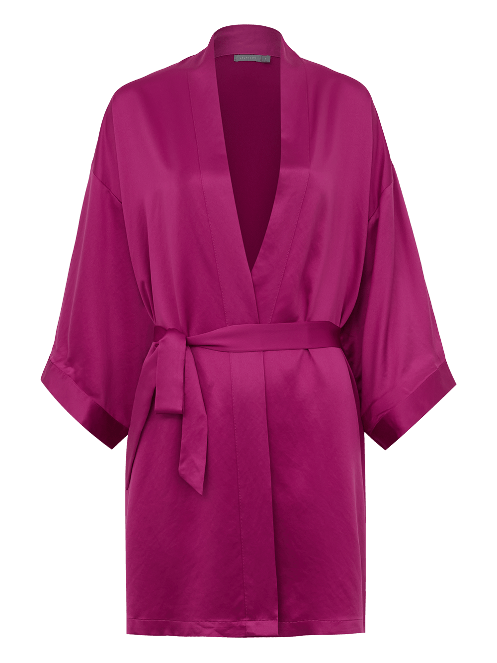 Robe Curto Manga Longa Cetim Bella Luna Pink Wild Aster
