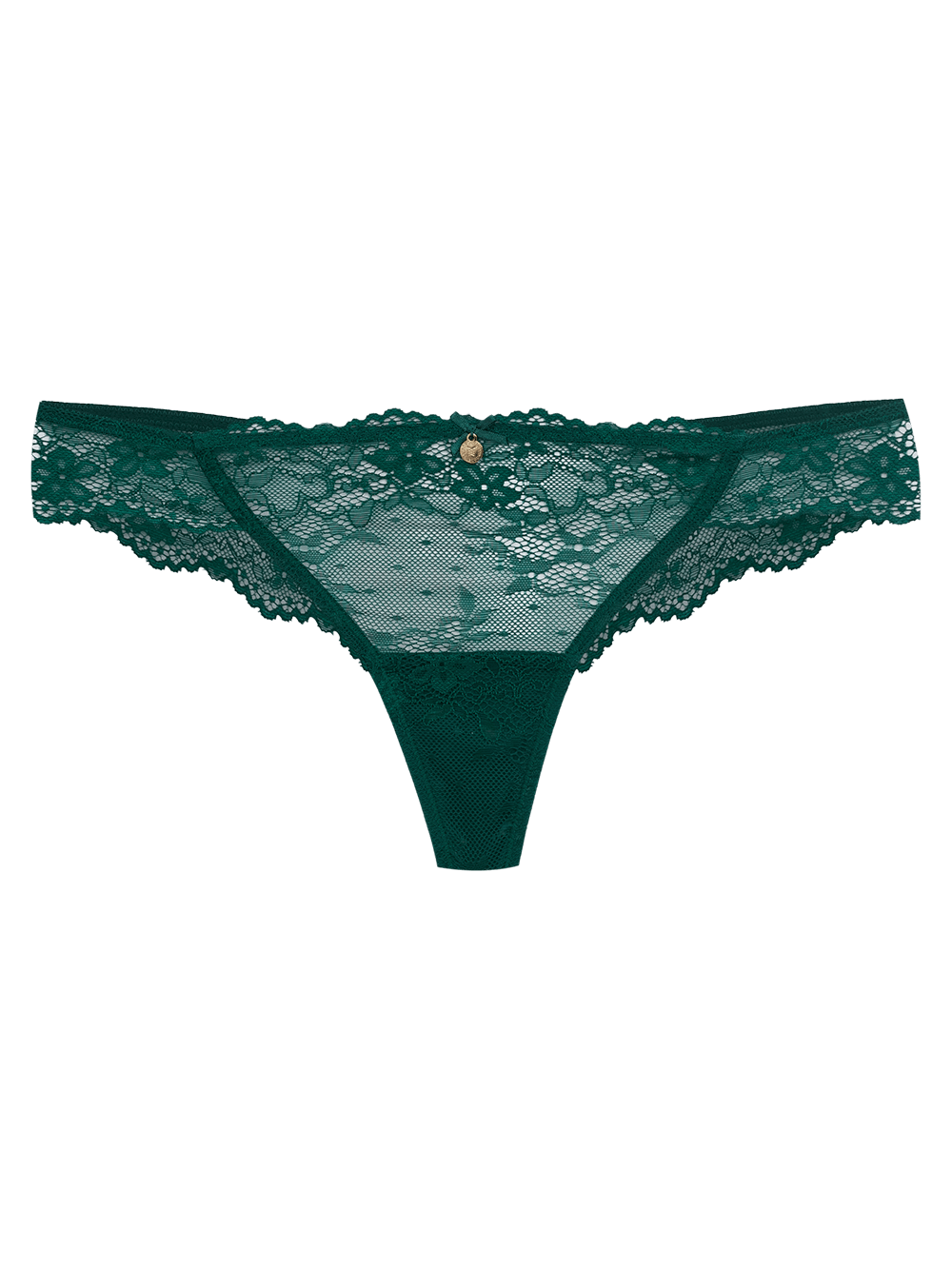 Calcinha Fio Renda Première Verde Evergreen