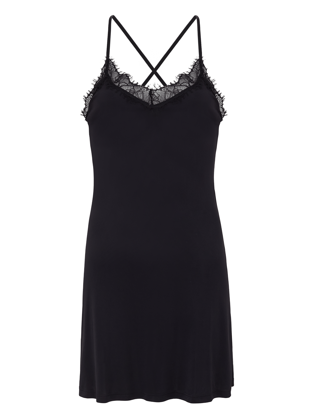 Camisola Curta Sem Manga Liganete Renda Alala Preto