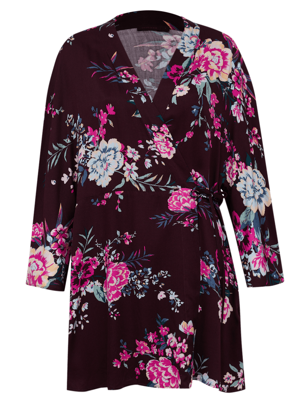 Robe Curto Manga Longa Viscose Sabrina Floral Estampado