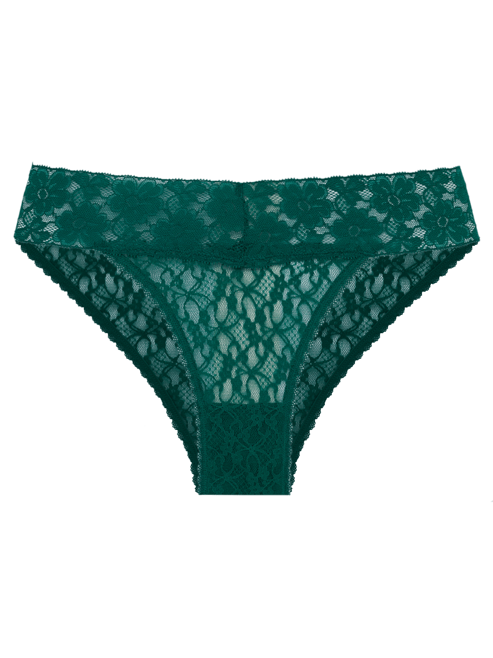 Calcinha Biquíni Renda Sweet Lace Verde Evergreen