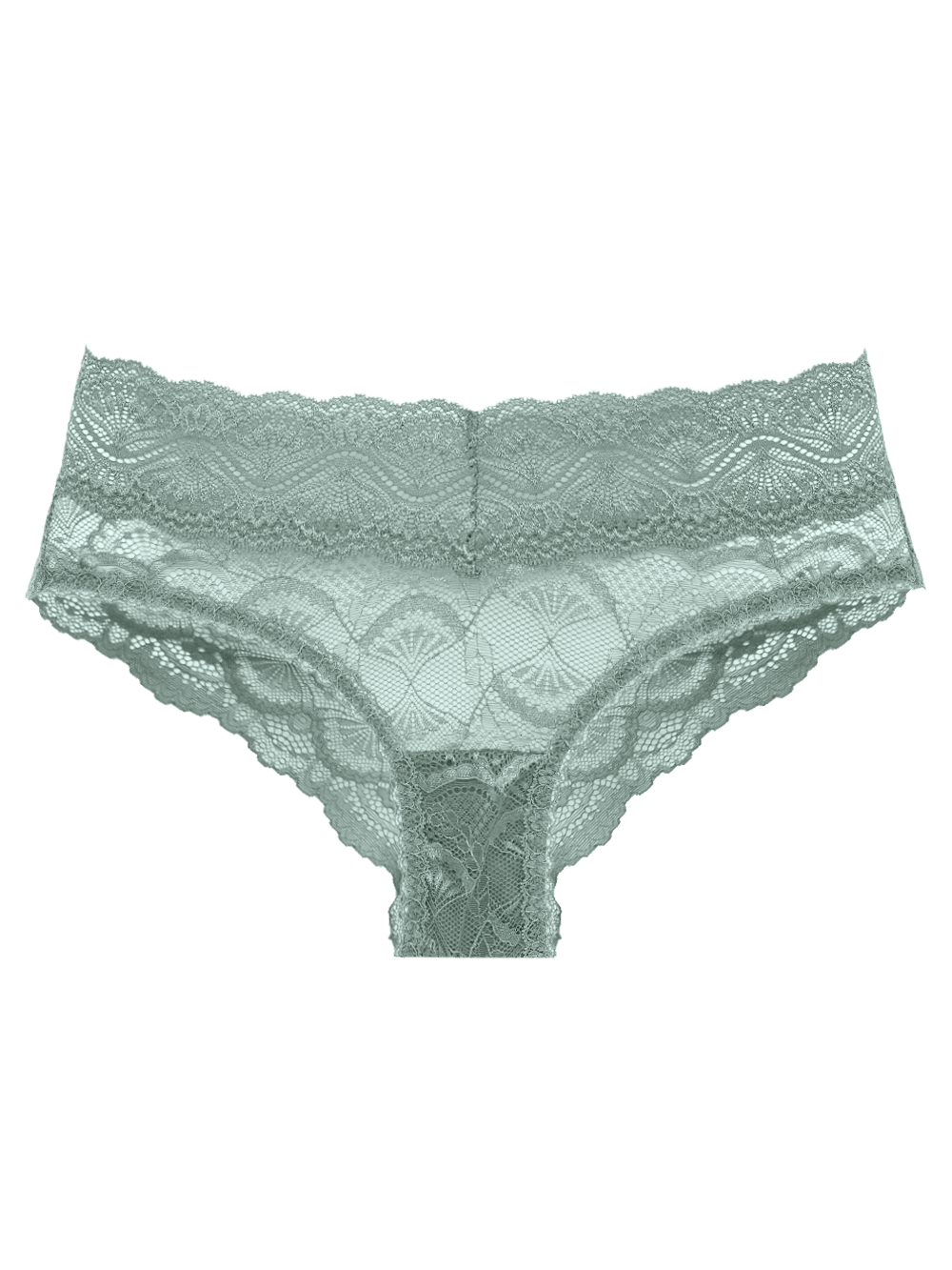 Calcinha Boyshort Renda Shiny Love Verde Iceberg Green