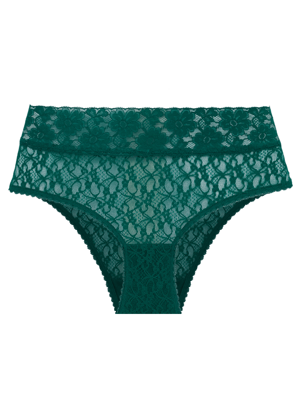 Calcinha Caleçon Renda Sweet Lace Verde Evergreen