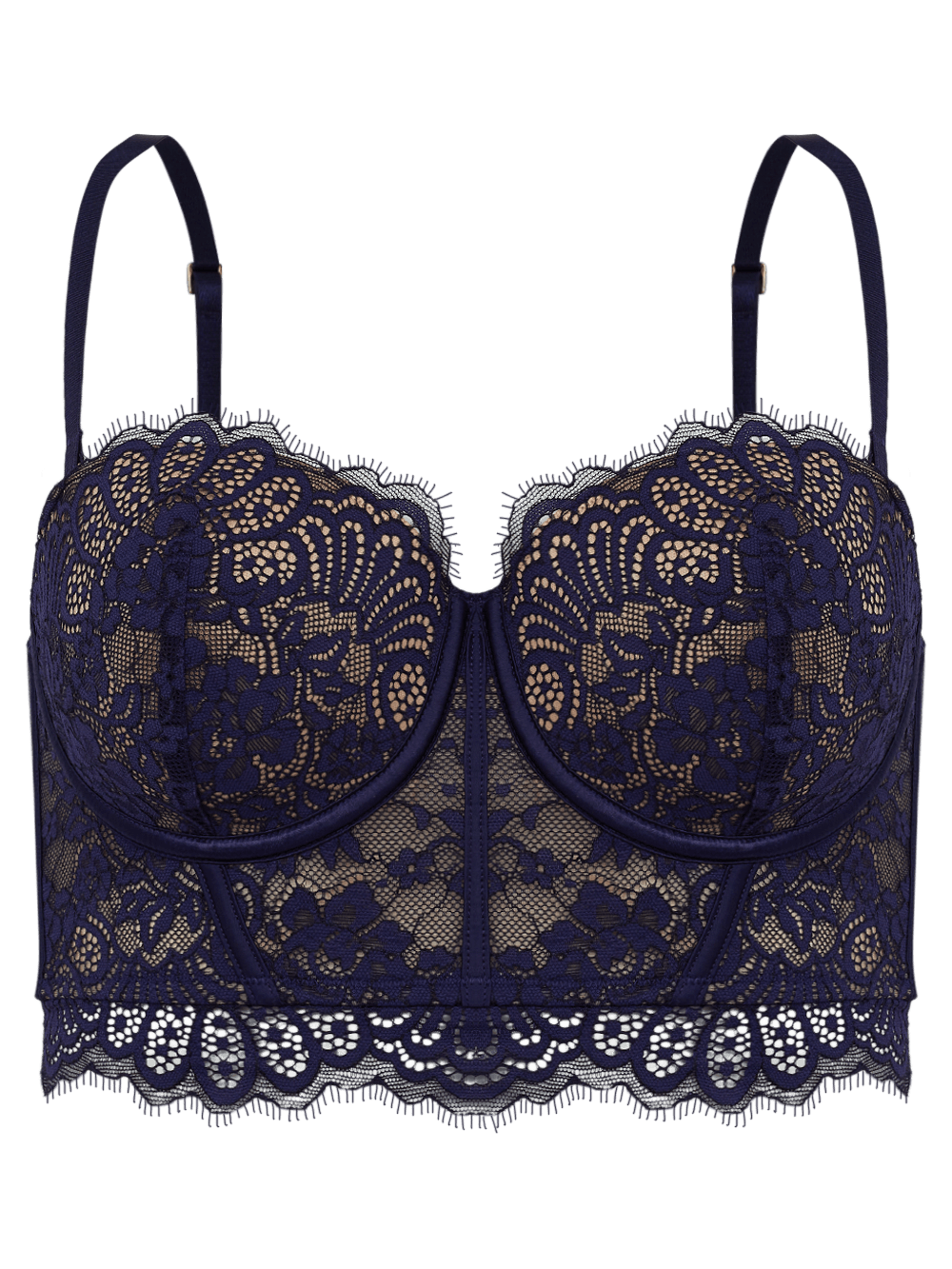 Sutiã Sem Alça Bojo Renda Love Affair Evening Blue