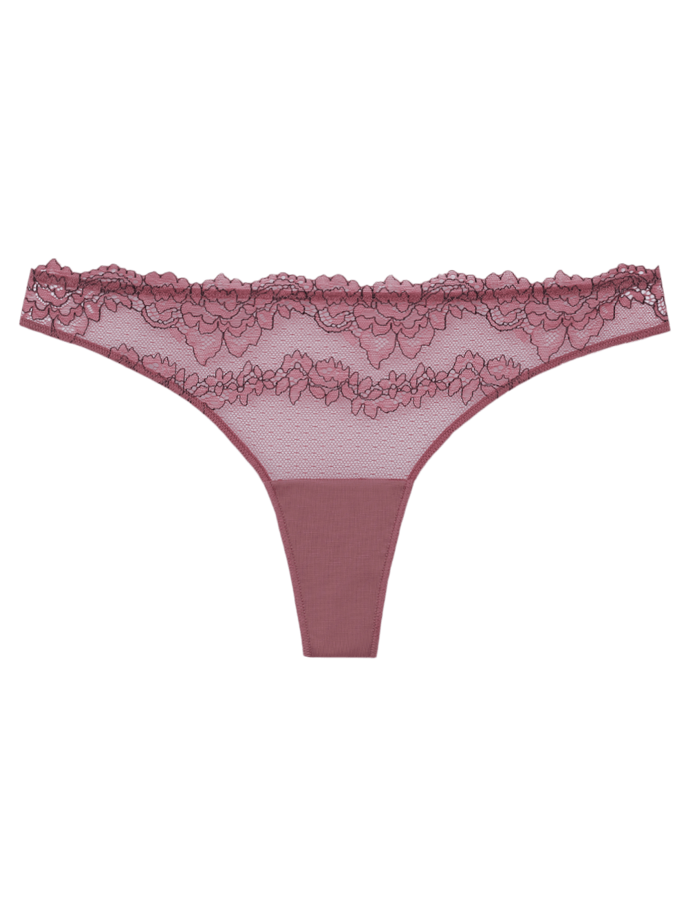 Calcinha Fio Microfibra Renda Signature Première Rosa Make