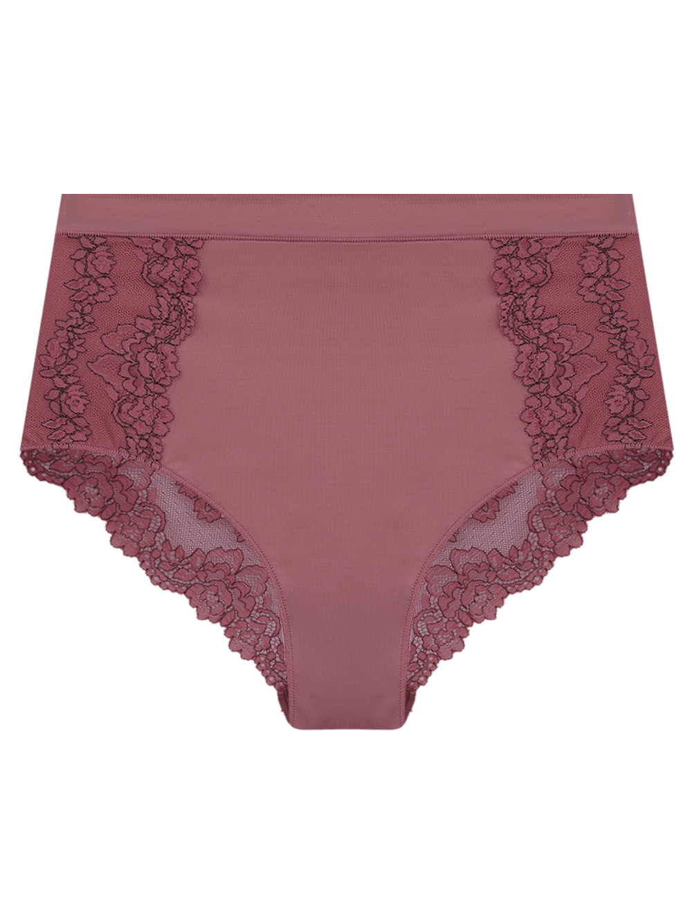 Calcinha Alta Microfibra Renda Signature Première Rosa Make